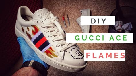 How To: Gucci Sneakers DIY Gucci Ace Flames 